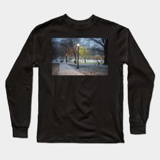 A Christmas Walk through the Boston Common Boston MA Long Sleeve T-Shirt